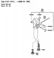 Bosch 0 601 141 692 Gsb 2-650 Re Percussion Drill 230 V / Eu Spare Parts
